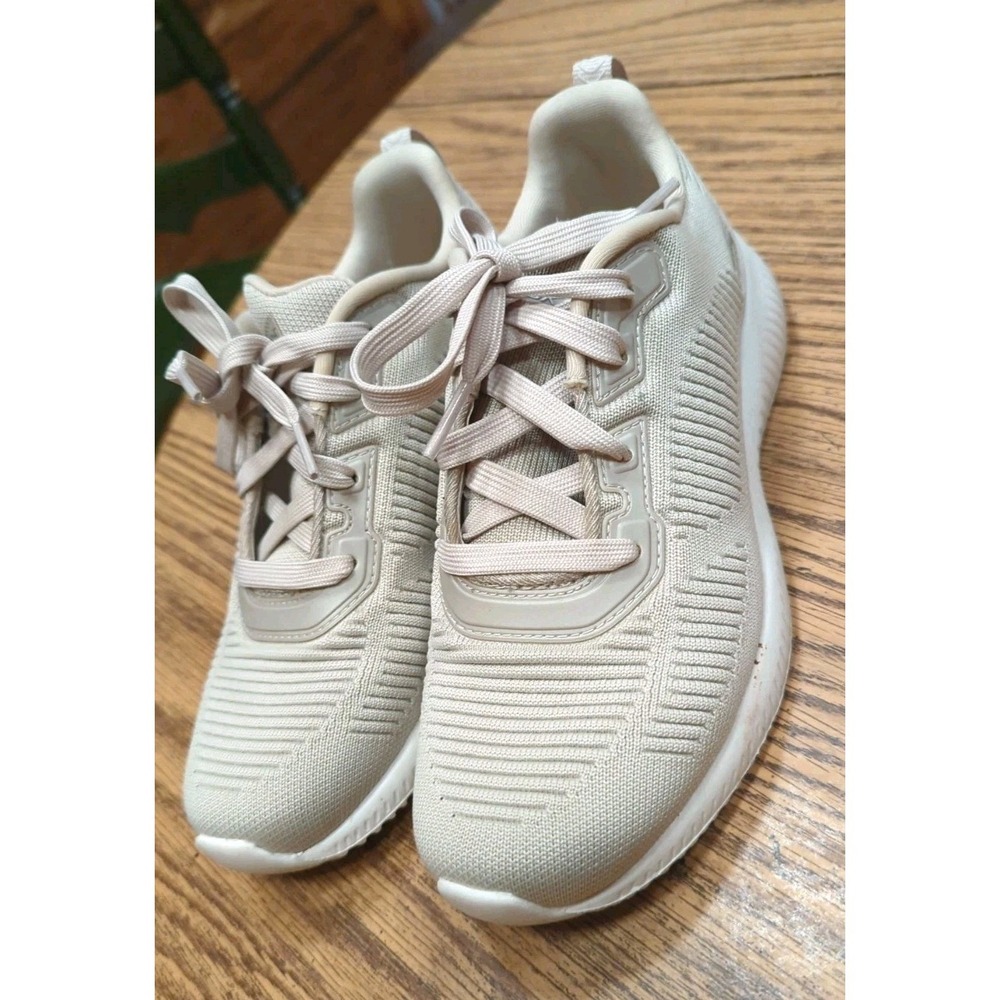 Shoes Size 6 Skechers BOB Memory Foam Lace Up Lightweight Sneakers Natural Color